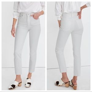 Madewell The Perfect Vintage Crop Jean High Rise Tapered Mom Jeans White Size 26